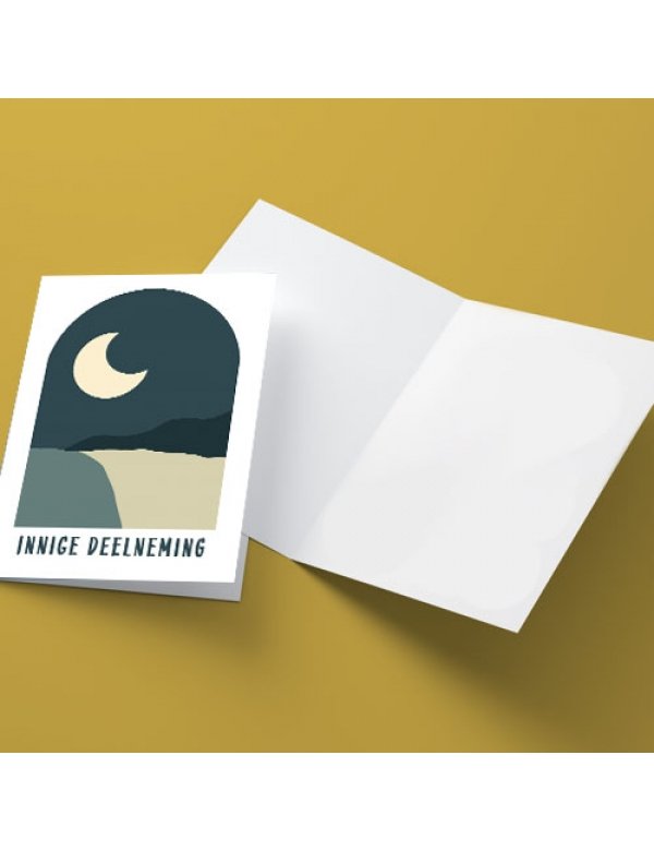 Innige deelneming with Moon Greeting Card