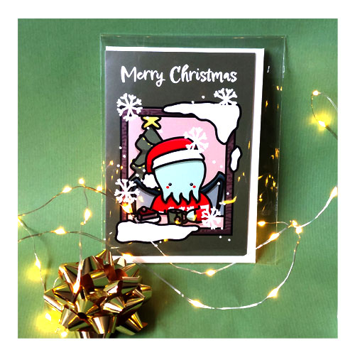 Cthulhu snow Christmas Card