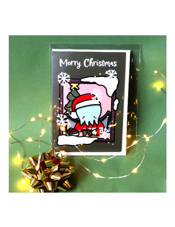 Cthulhu snow Christmas Card