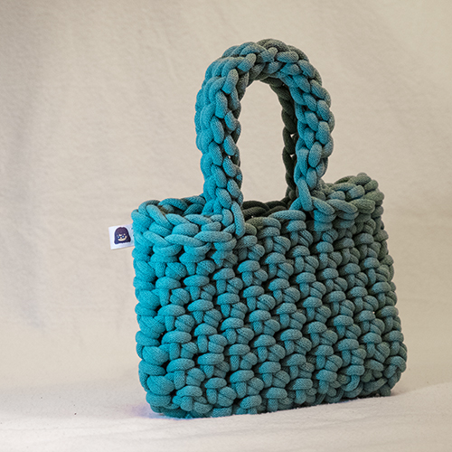 Gehaakte tas: Teal