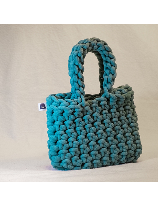 Gehaakte tas: Teal